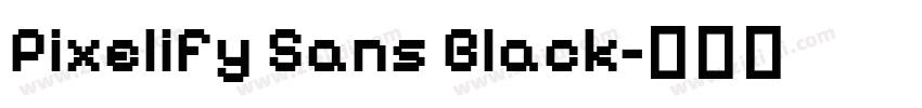Pixelify Sans Black字体转换 Pixelify Sans Black字体转换